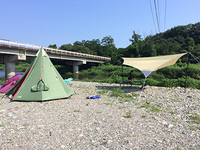 なりキャンレポ⑦学校橋河原で夏キャンプ