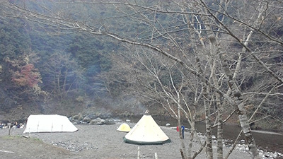 初ソロ冬キャンプ : cazuキャンプ場