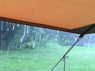 キャンピングヒルズ鴨川で大雨キャンプ