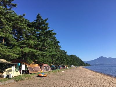 猪苗代湖で湖水浴キャンプ2016