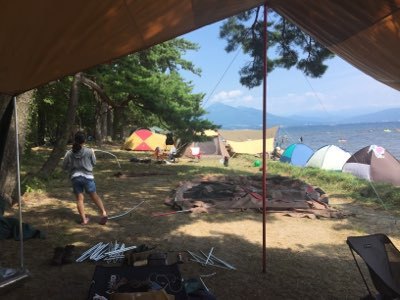 猪苗代湖で湖水浴キャンプ2016