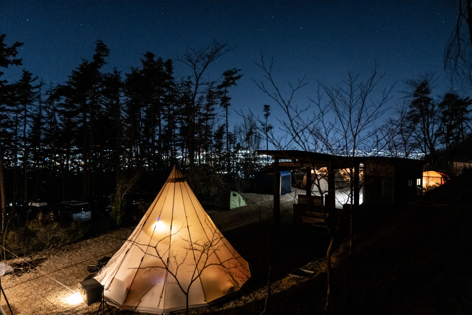 夜景と北アルプスを望むキャンプ場へ【まつもと里山キャンプ場】(3月20日〜) 夜景と北アルプスを望むキャンプ場へ【まつもと里山キャンプ場】(3月20日〜)