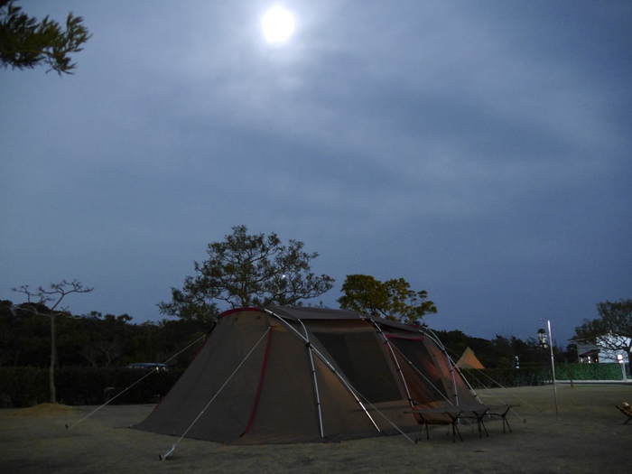 絶好の冬キャンプ日和のひな祭りキャンプ【竜洋海洋公園オートキャンプ場】①（３月３日～）