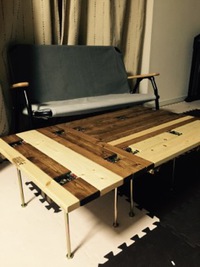 ウッドテーブル作りました。