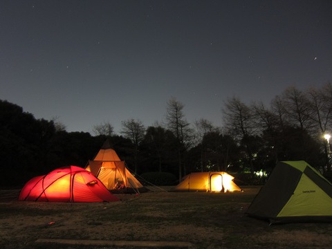 近場でノンビリキャンプin若洲キャンプ場（2015/1/31～2/1）