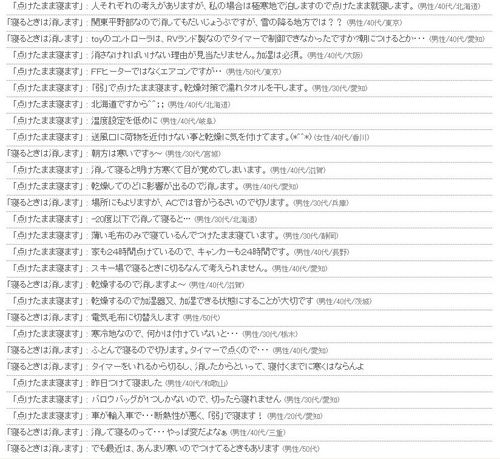 ★FFヒーター★アンケート