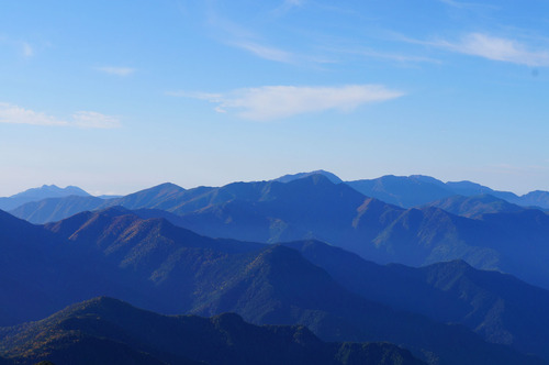 ガスの甲斐駒ケ岳&晴天紅葉の仙丈ケ岳♪