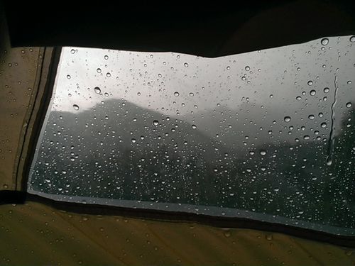 初めての雨キャンプ(*ω*)