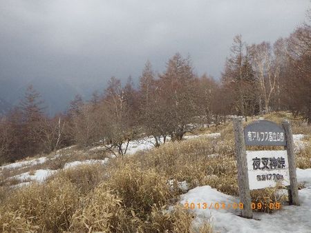 夜叉神峠から南御室小屋まで