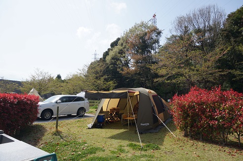 冠山総合公園お花見のつもりだったキャンプ（2018.4.7-8）