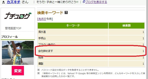 検索ワード「会社辞めます」で、なぜここに?( ̄▽ ̄;) 検索ワード「会社辞めます」で、なぜここに?( ̄▽ ̄;)