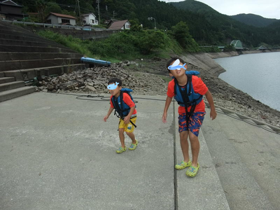 子供と3人でカヌー in宍粟市 子供と3人でカヌー in宍粟市