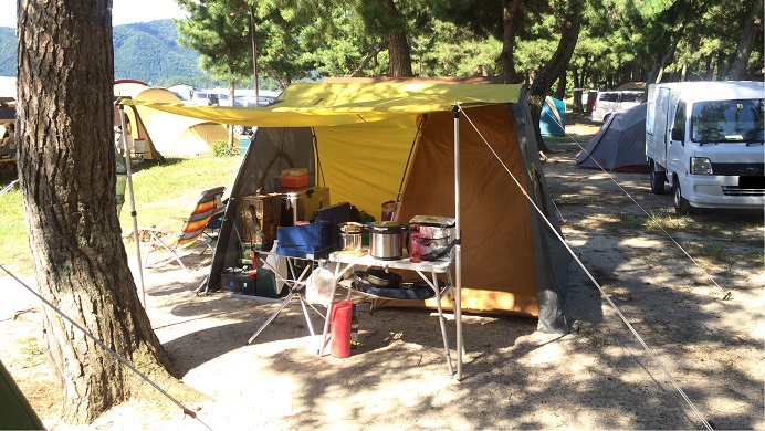 琵琶湖でキャンプ (^o^)／