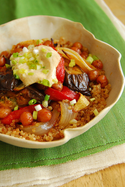 Harissa Roasted Vegetables with Quinoa