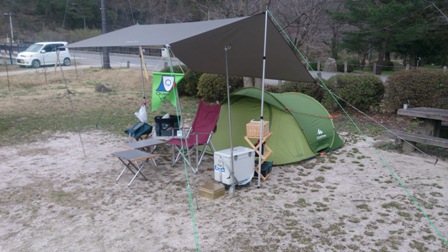 （61）岩倉ファームパークキャンプ場　（2015.3.21～22）