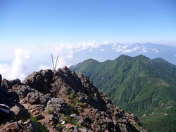 赤岳（真教寺、県界尾根）登山、2010年7月24日(5)