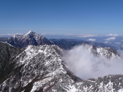 今冬、初の雪山、薬師岳、観音岳　2012年11月19日(3)