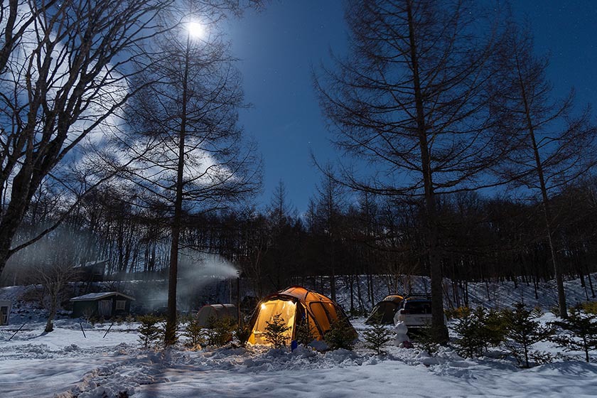 今シーズン最後の雪中キャンプ。どんぐり山の一番星キャンプ場 ① 〜くま編〜