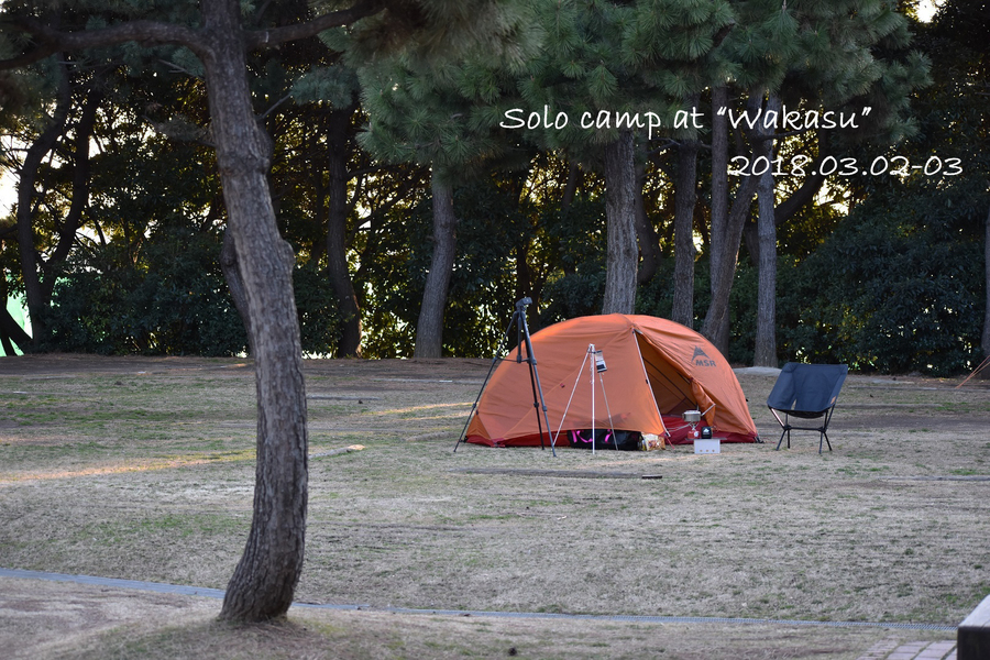 Solo camp at Wakasu プレ金未遂キャン”【於 若洲公園キャンプ場】