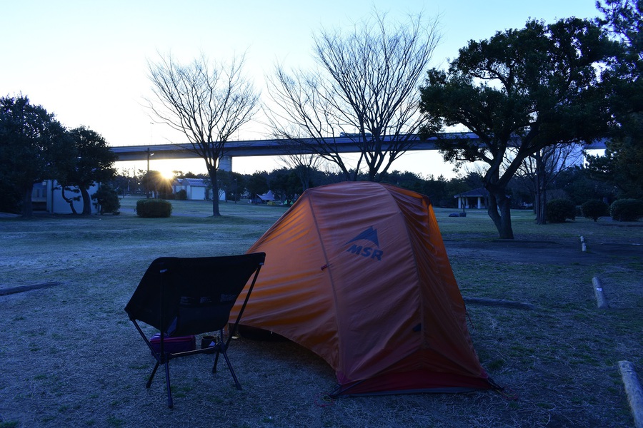 Solo camp at Wakasu プレ金未遂キャン”【於 若洲公園キャンプ場】