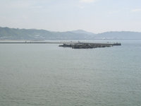 多賀海水浴場の防波堤