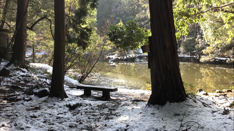 雪残る里山登山でミリタリーギアと珈琲焙煎とバームクーヘンと