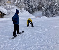 新雪とジンギスカンと温泉と！