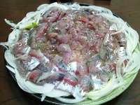 昨日の夕食はアジ料理の巻