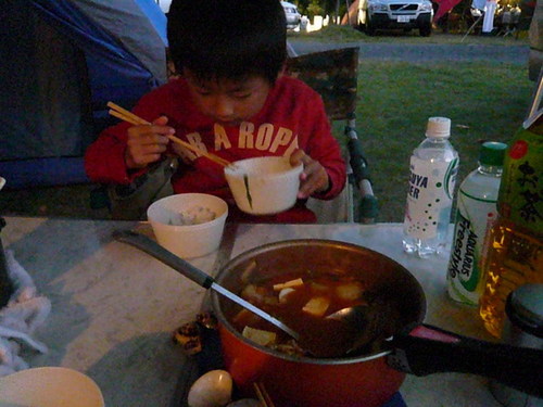晩飯中に？？？＃バタキャンｉｎモビレージ東条湖