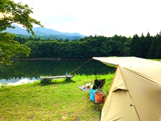 高原での湖畔キャンプ in 古竜湖キャンプ場