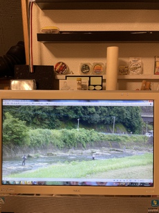 懐かしい写真　2013年厳木川水車前