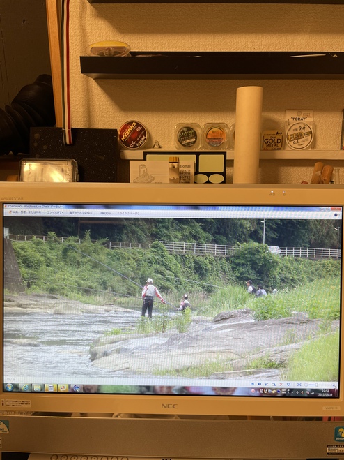 懐かしい写真　2013年厳木川水車前