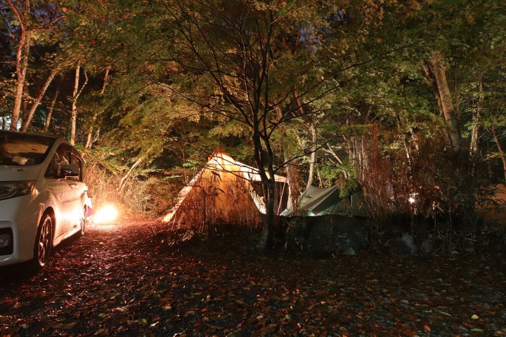 山伏オートキャンプ場 ②夜の大気不安定から、秋晴編