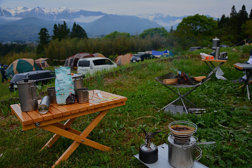 キャンプでコーヒーを・・