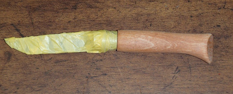 OPINEL(オピネル) カーボンナイフ #8 名入れと仕上げ