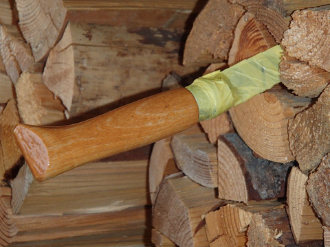 OPINEL(オピネル) カーボンナイフ #8 名入れと仕上げ