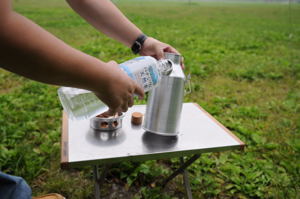 雨中ソロキャンプ　その２　ケトル編