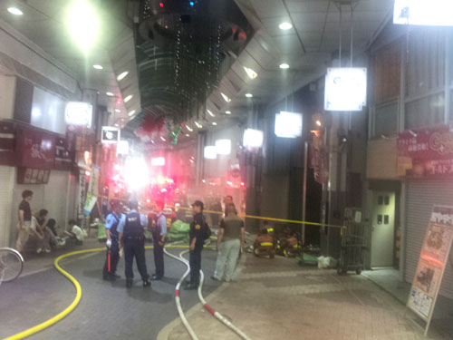 ハッピーロード大山で火事