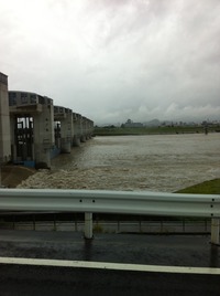 台風接近中