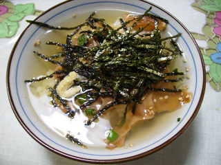 チヌの昆布じめ＆お茶漬け