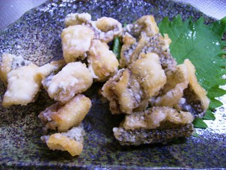 チヌの皮唐揚げ