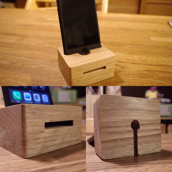 【ダイソー iPhone用木製スピーカー】