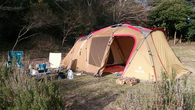 松山 レインボーハイランドで冬キャンプ
