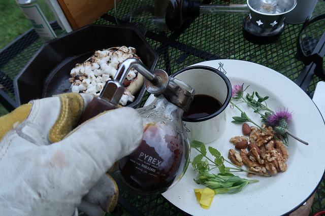 母の遺品・テイリコーヒーサイフォンで淹れるモーニング珈琲　～雨のはずがピーカンの熱中症キャンプ3.～