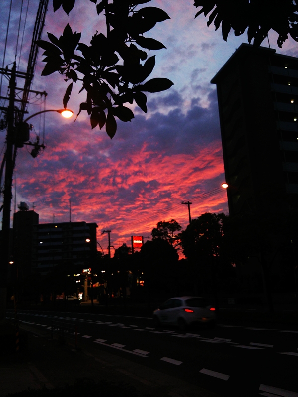 嵐の前。