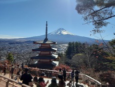 晴天と富士山と五重塔と一緒 2023/11/20 19:10:59