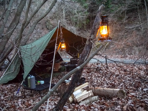 sasashin camp:軍幕連立コラボキャンプ！ちょこっとブッシュクラフト