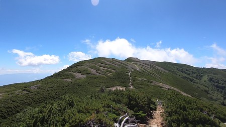 蝶ヶ岳（蝶槍まで）　ヘリによる救助がありました