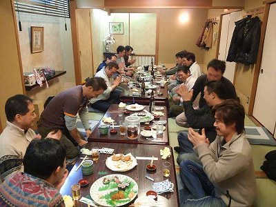 ニジマスの燻製と新年会