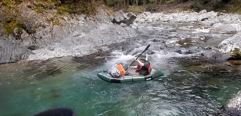 清流祭り！川下りで川原野営